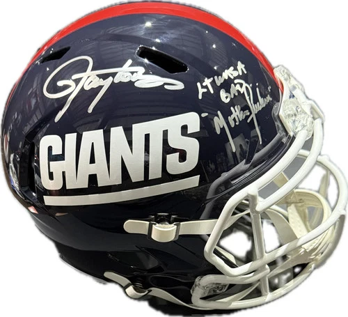 Lawrence Taylor Signed Full Size NY Giants Replica Speed Helmet JSA Bad Mofo