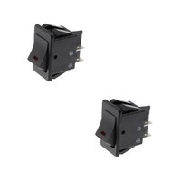 2X Wippschalter Schalter Ein/Aus 12V 20A Rot Led Kippschalter (5,24 Eur/StüCk)
