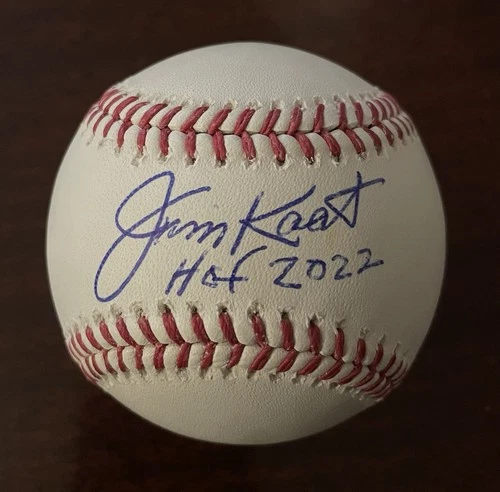 Jim Kaat Autographed Baseball with HOF 22 Inscription and JSA COA