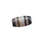 Himalayan Nepalese Stripes Chung Dzi Agate Stone Amulet Bead [2.7 x 1.4cm, 8g