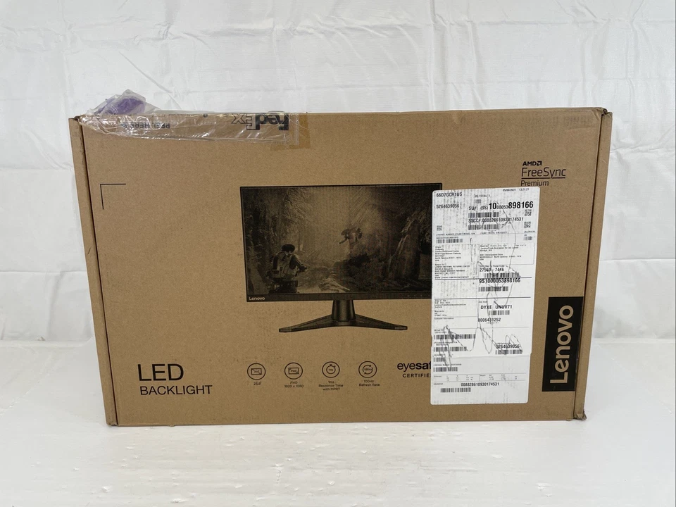 New Lenovo G24e-20 23.8" VA LCD Full HD FreeSync Gaming LCD Monitor 16:9 - Black - Image 3 of 4
