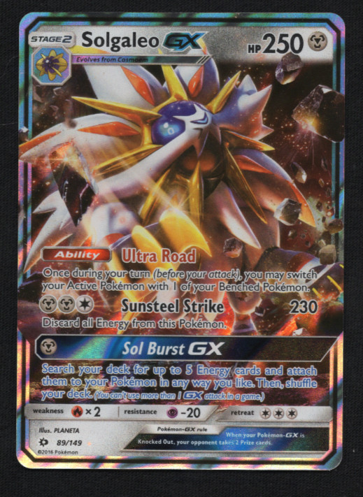 Solgaleo GX 89/149 | NM Condition | Sun & Moon Base Set Pokemon Card