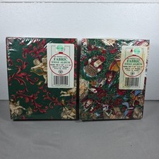 Vintage 1994 fabric Christmas Photo Albums, Set Of 2. Sealed New 
