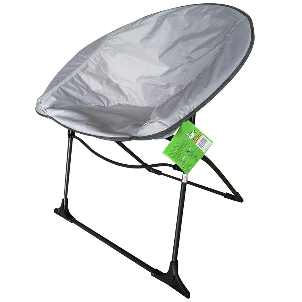Luna Lightweight Portable Folding Dorm Chair, Gray