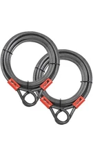 Heavy-Duty 30FT Security Cable Lock with Loops - 10mm (3/8 Inch) Cut-Resistant B
