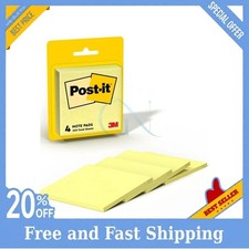 Post-it Notes, 3x3 in, 4 Pads, America s 1 Favorite Sticky Notes, Canary Yellow