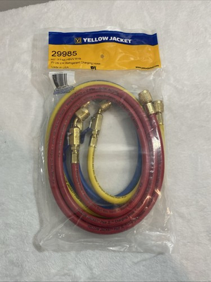 #ad #ad YELLOW JACKET 60quot; PLUS II 1 4quot; RYB 3PK HOSES W BALL VALVE END 29985 $129.00