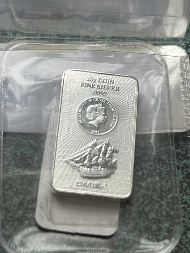 APMEX 2017 Cook Islands Bounty Silver Coin Bar 10g 0.9999 Fine Lot of 3