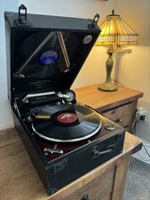 1920s Antique Columbia Gramophone Portable Vintage Winding Record Player Pre-war