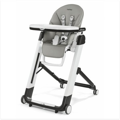 Peg Perego Siesta Authentic Folding High Chair Height Adjustable Ice Grey