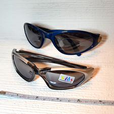 2-Pack Boys Kids Wrap Sunglasses Full Rim Tinted Gray Lenses UVA Max K563/27