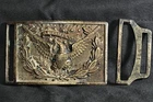 Civil War Union Officer Sword Belt Buckle  and Keeper, 1851 Type,  Late War Orig