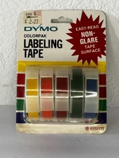 VTG 1983 Esselte Dymo Colorpak Multi Color Label Tape New Old Stock Sealed