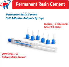 Dental Permanent Resin Cement, Universal Dual Cure Resin Cement Automix Syr 8gm