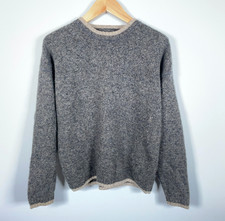 Woolrich Wool Blend Sweater Men's Large Charcoal Mix Gray Crewneck Midweight