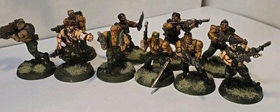 Warhammer 40k Imperial Guard Catachan Jungle Fighters x10 Lot N4 Plastic