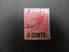 1894 Sungei Ujong 3c on 5c Rose SG54 Fine Used