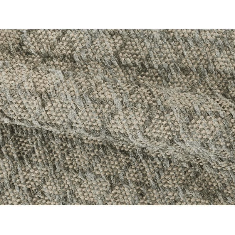 Hand Loomed 24x36 Indoor Accent Rug W/ Diamond Pattern Natural Fibers Fringed US - Image 4 of 4