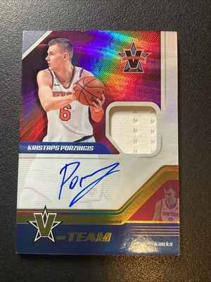 #ad #ad 2017 18 Panini Vanguard V Team 18 49 Kristaps Porzingis #VT KPZ Auto $29.99