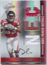 harry douglas rookie rc 3x auto autograph jersey ball falcons louisville 3C /25