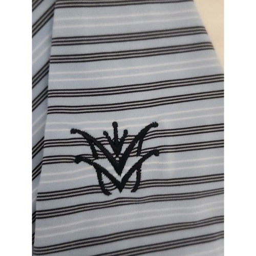 FootJoy Athletic Fit Golf Polo Shirt Blue Striped Short Sleeve Casual Mens Large - Picture 4 of 6