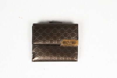 Original Gucci Monogramm braune Geldbörse Unisex H4133