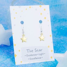 Gold Star Charm Earrings, Everyday Minimalistic Jewellery, Dainty Dangle Charms