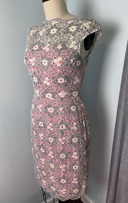 maggy london floral lace dress Maggy London Women's Floral-Lace Short-Sleeve Midi Dress