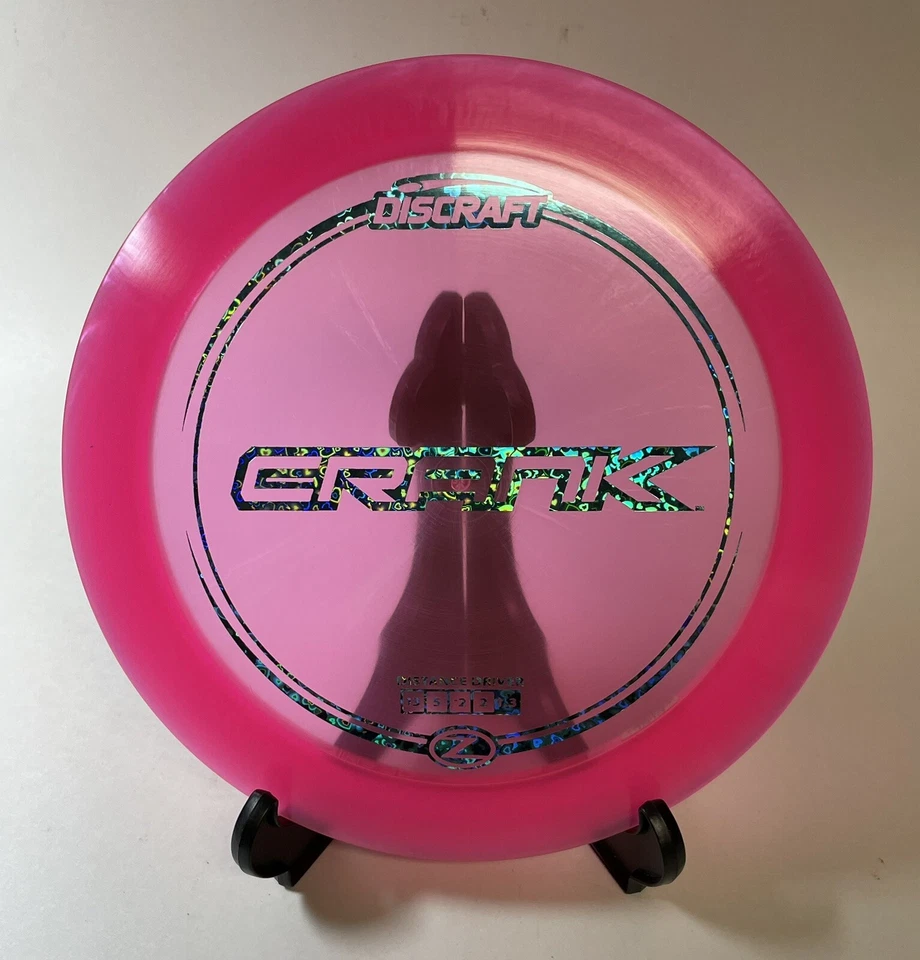 Discraft Z Crank Distance Driver Pink with Blue Plasma Stamp Disc Golf, 175 g - Image 2 of 4