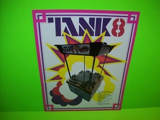 Tank 8 Arcade FLYER Original Kee Games Retro Video Artwork Sheet 1976 Promo