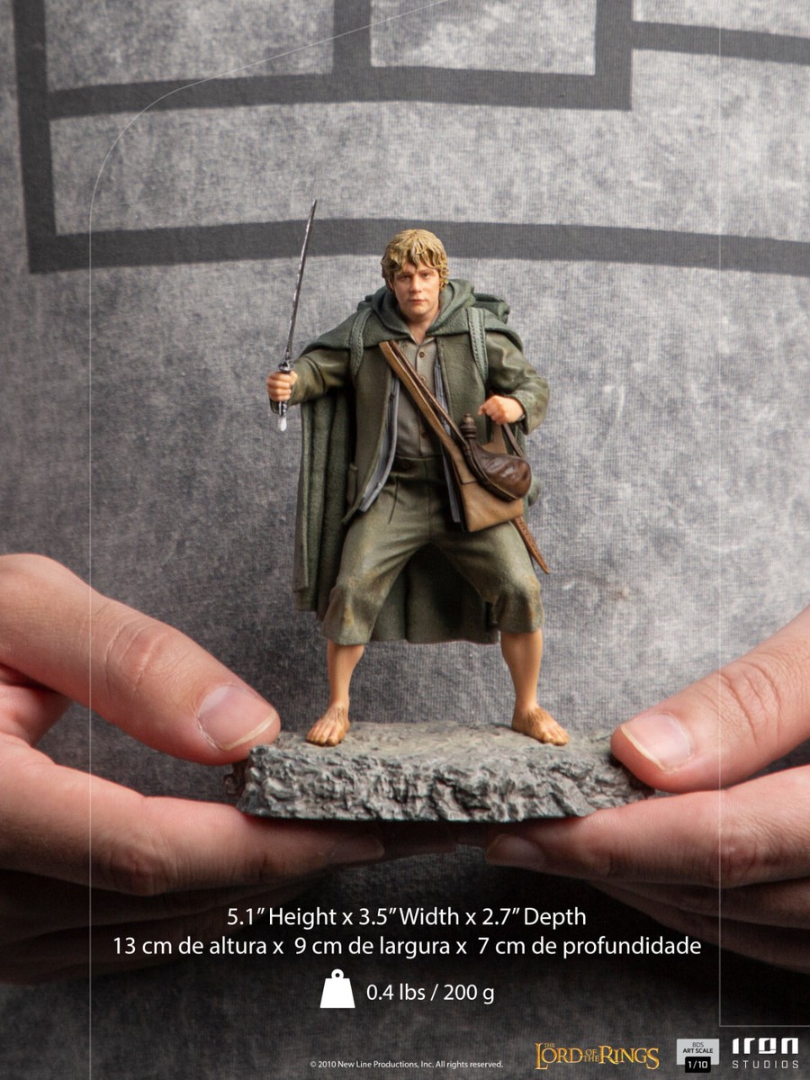 Pack Statues Iron Studios 1/10 Le Seigneur Des Anneaux - Frodon, Sam, Gollum