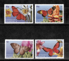 Dominica 2004 - Butterflies - Set of 4 Stamps - Scott #2484-7 - MNH