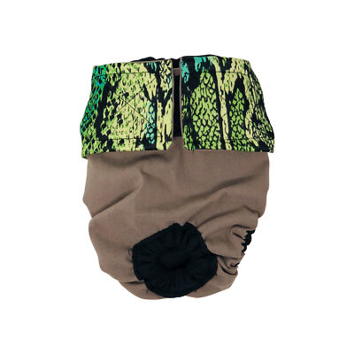 Barkertime Rainforest Python on Brown  Dog Diaper - Made in USA