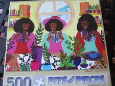 500 Piece Tabitha Brown Art Puzzle "Library" 18"x 24"