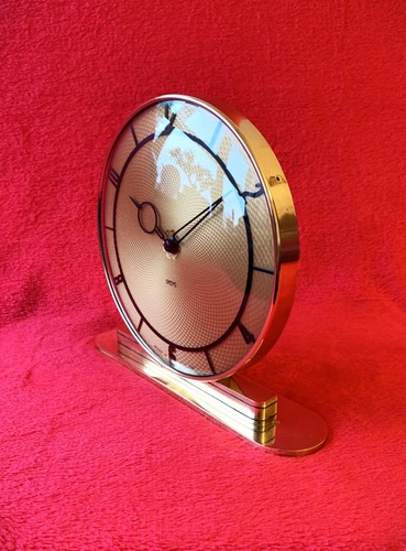 Vintage Large Smiths Desk Mantel Brass Clock - Picture 7 of 8