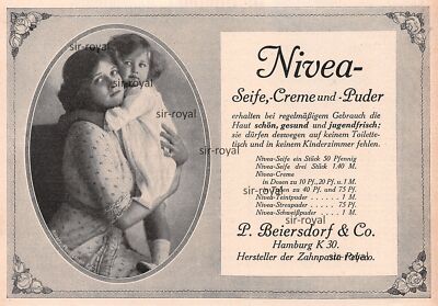 Nivea Creme - Beiersdorf - 1914 - Historische Werbung - Reklame ~19x13cm