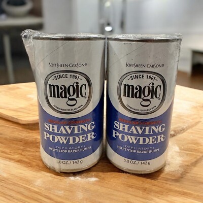 Magic Shaving Powder, Regular Strength Soft Sheen Carson 5 oz, 2 Cans