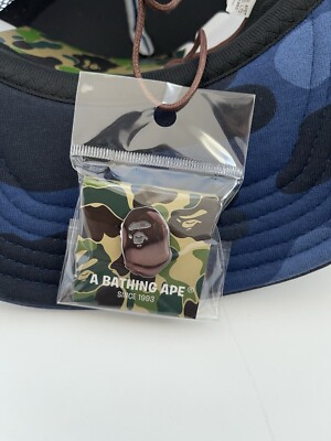Bape x JJJJOUND Color Camo College Mesh Cap 1i73-180-908 Navy | eBay