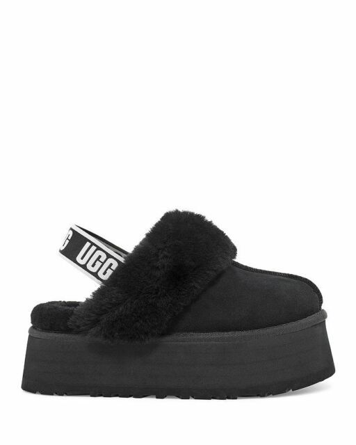 UGG Funkette Women's Slipper - Black for sale online | eBay