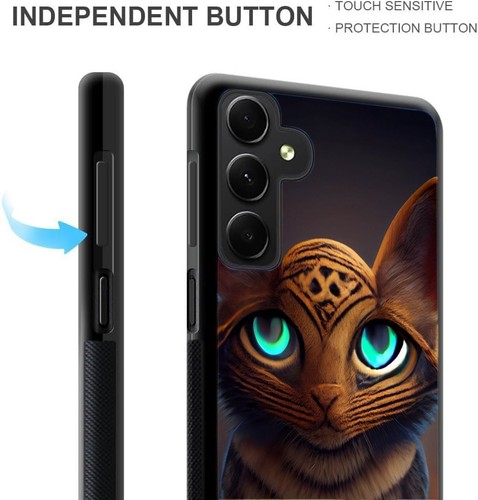 For Samsung A15 A16 S23 S24 S25 Ultra FE Scene Egyptian Mau cat Plastic TPU Case - 第 23/25 張圖片