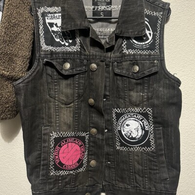 crust punk vest | eBay