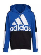 Adidas Youth Boys Full Zip Essentials Color Block Track Jacket Top Size L 14/16 