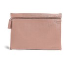 Burano Cosmetic Bag Vegan Leather Flat Zipper Pouch Blush NEW — photo 1