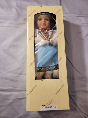 Kinnex '' Little Cubs '' Native American Porcelain Doll ,  D08706K No. 404 Limited