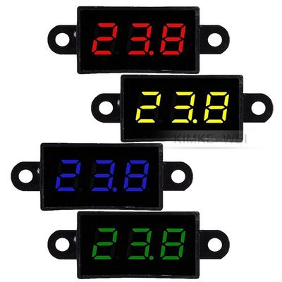Wasserdicht Digital Voltmeter DC 3,5-30V Spannungsmesser Voltanzeige Rot Blau