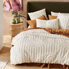 White Cotton Beautiful Tufted Duvet Cover Bohemian Duvet Cover Comforter Doone C