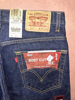 Vintage Levis 517, Deadstock NWT, Bootcut Jeans Size 34x38 | eBay