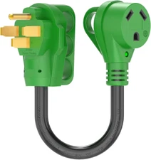 RVGUARD 50 Amp to 30 Amp RV Adapter Cord 12 Inch, NEMA 14-50P to NEMA TT-30R, Do