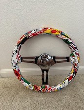 350mm Deep Dish Steering Wheel - Fit 6 Hole Hub Like Vertex Nardi Nrg Grip