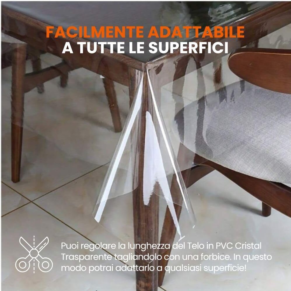 Telo In PVC Trasparente Tendeevolution - Impermeabile, Doppio Spessore 0.8 Mm, Venduto Al Metro - Foto 8